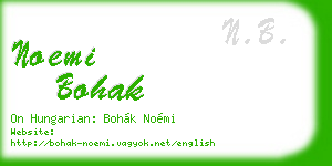 noemi bohak business card